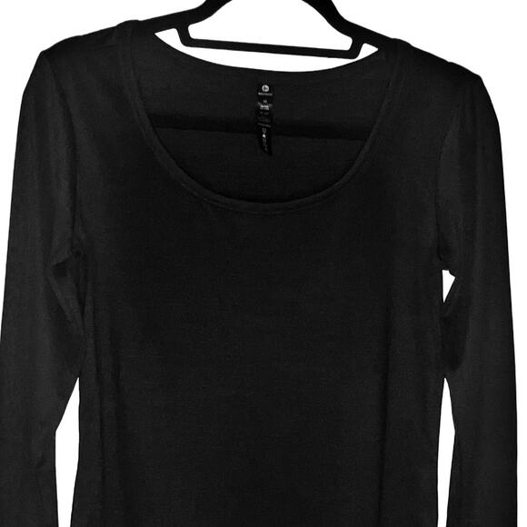 Danskin Long Sleeve Stretch Top Pullover Round Neck Shirt Black Small NWOT - Picture 2 of 7